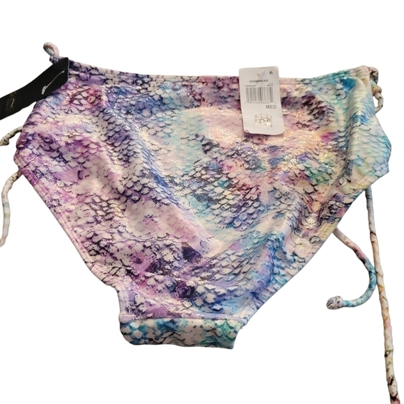 Rachel Roy Snake Print Highwaist Bikini PushUp Glitter Sparkle, Size M NWT - Picture 3 of 9